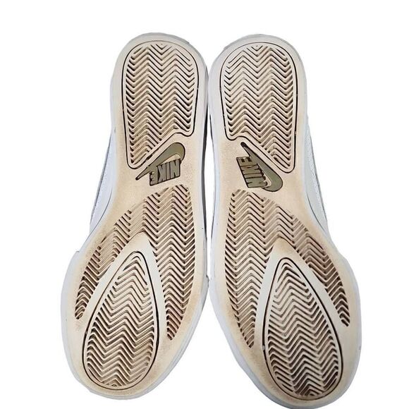 Nike Women's White And Silver Sweet Classic Patent Perforated Sneakers Size 8.5 - Picture 8 of 9